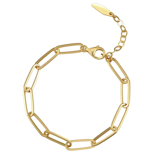 Stevie Chain Link Bracelet, Gold - Zahra Jewelry