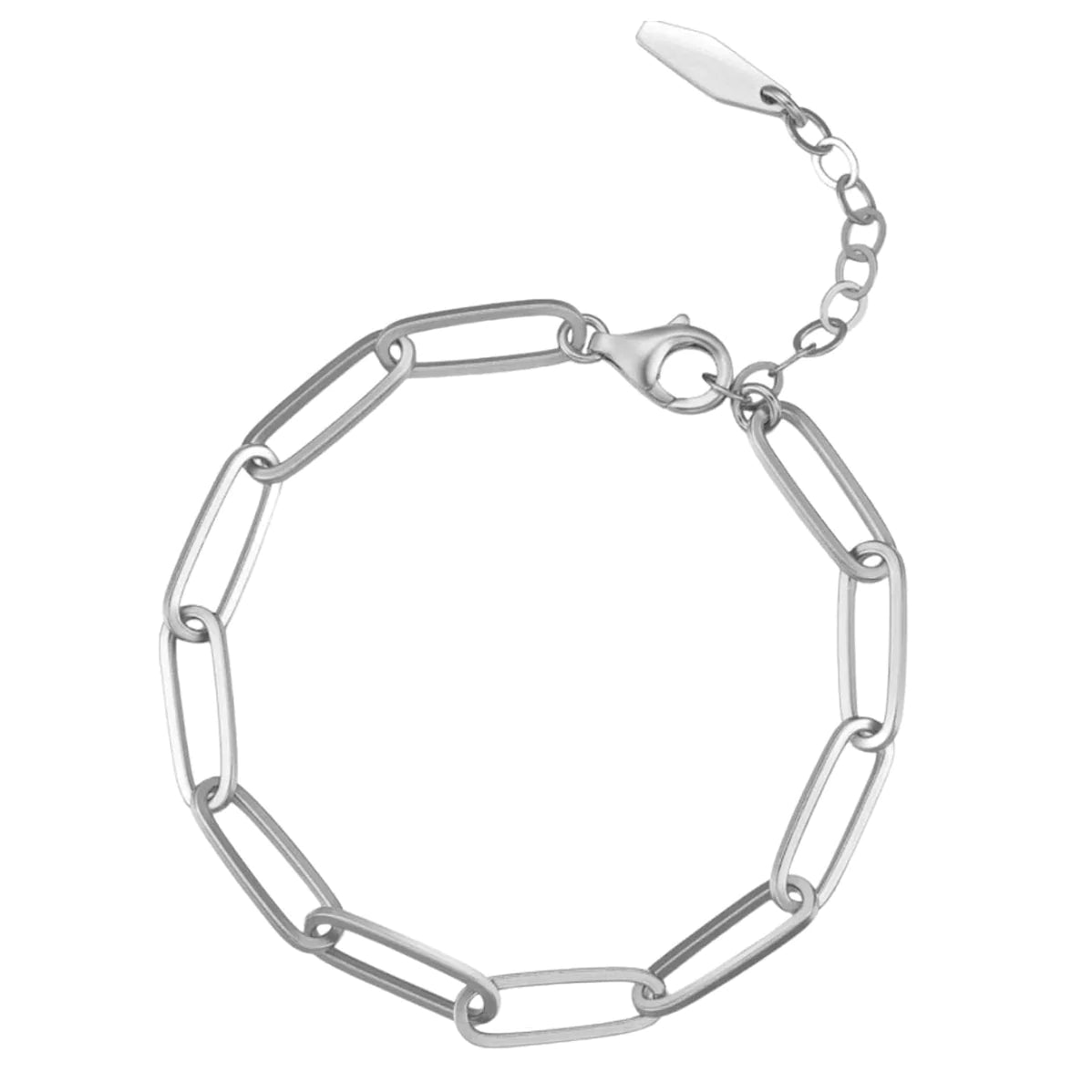 Stevie Chain Link Bracelet, Silver - Zahra Jewelry