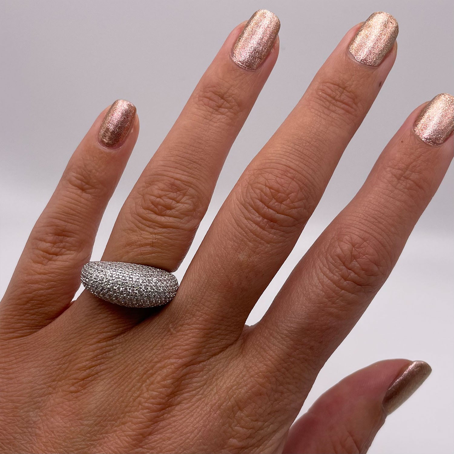 Amara Round CZ Diamond Ring, Silver - Zahra Jewelry