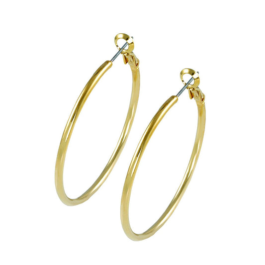 Karen 35mm Hoop Earrings, Gold - Zahra Jewelry