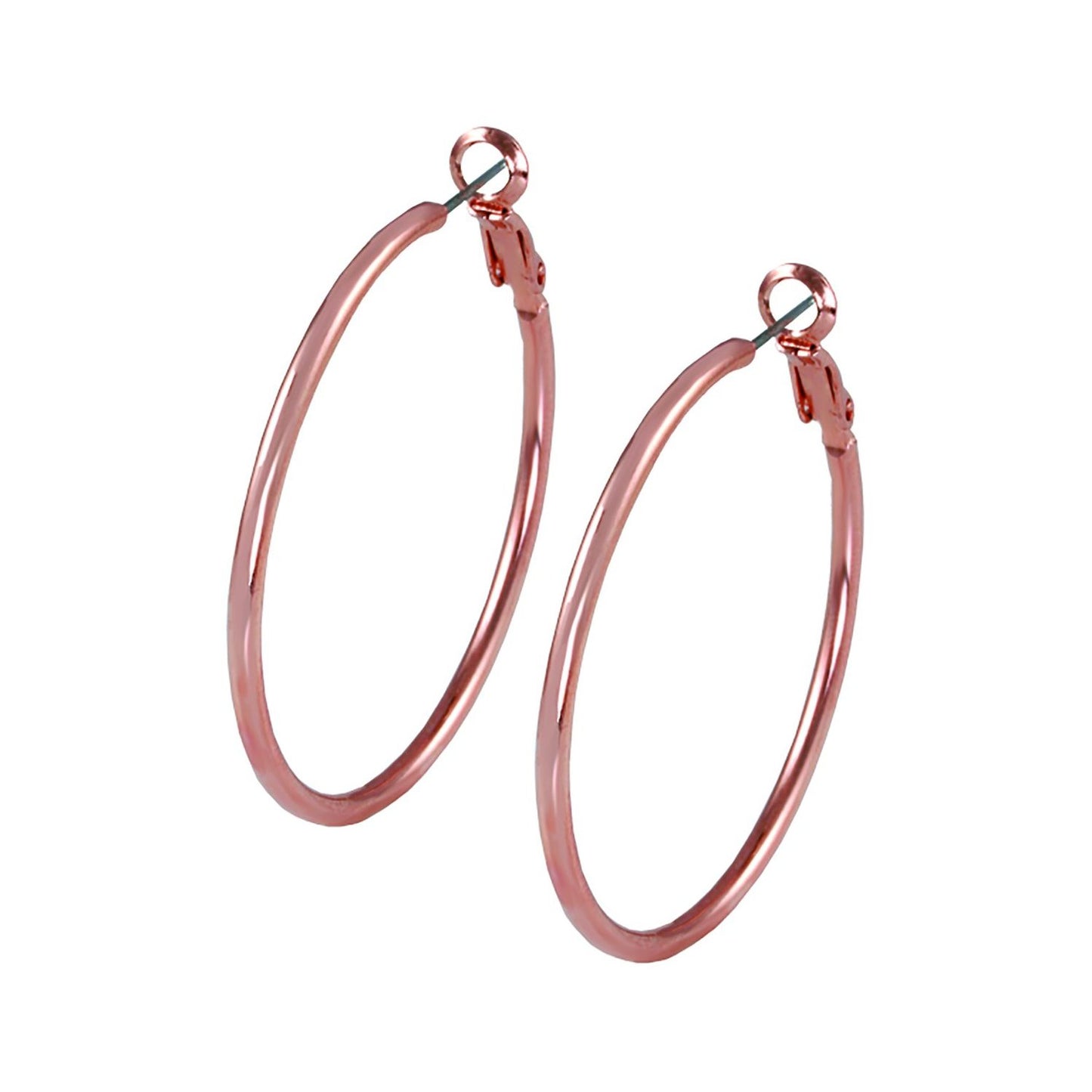 Karen 35mm Hoop Earrings, Rose Gold - Zahra Jewelry